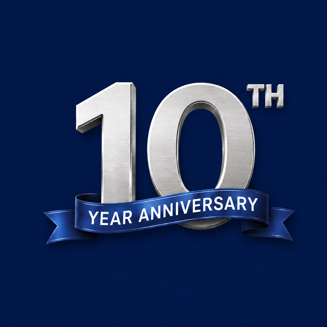 Plus Six Engineering 10th year anniversary graphic