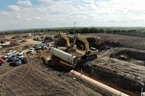 Large-diameter pipeline construction activity
