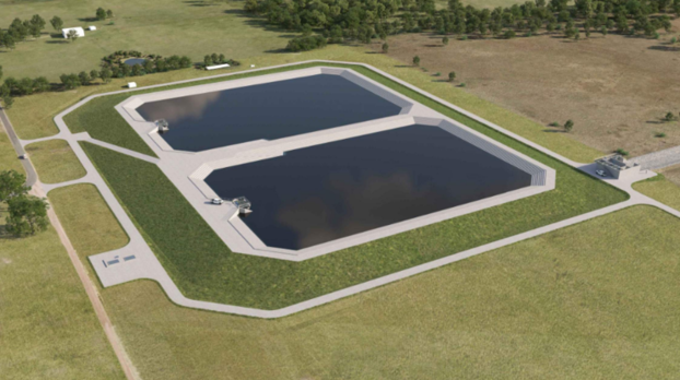 Rendering of a Lake Ralph Hall raw water pipeline program facility
