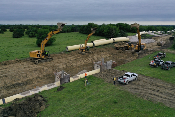 Large-diameter pipeline installation